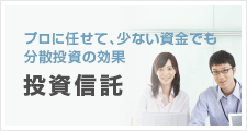 プロに任せて、少ない資金でも分散投資の効果 投資信託