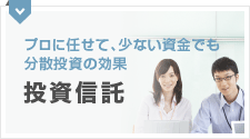 プロに任せて、少ない資金でも分散投資の効果 投資信託